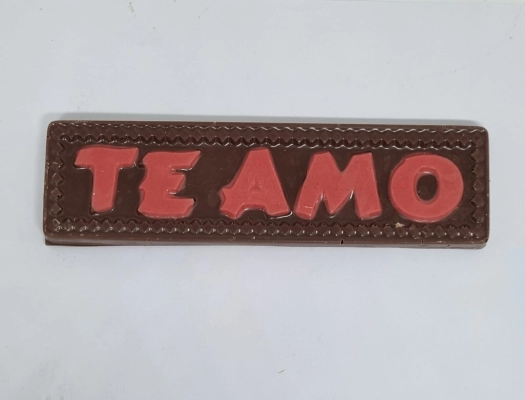 Imagem Barra retangular "Te amo" 50g